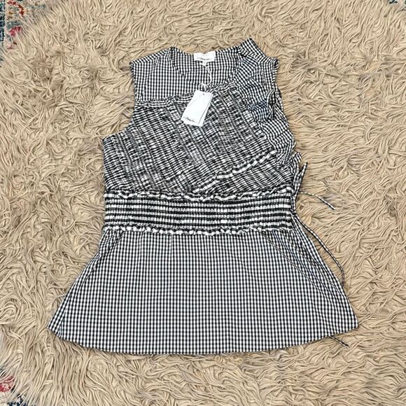 NWT Phillip Lim Women's Gathered Gingham Top Size 4 - Picture 2 of 7